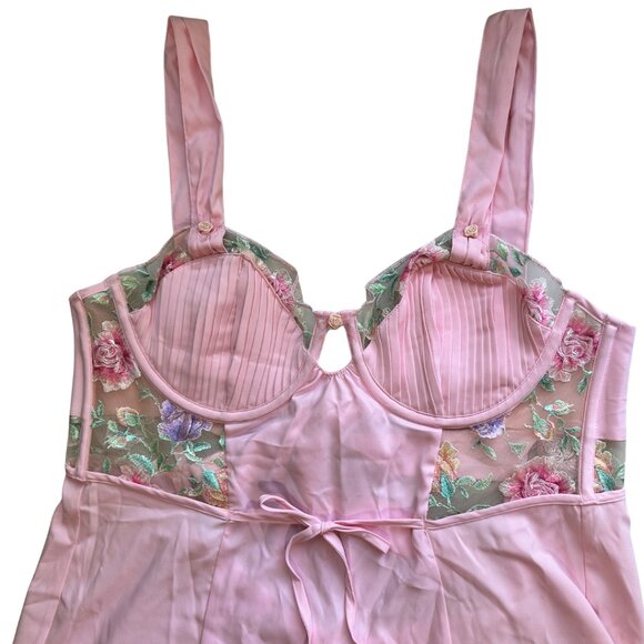 NWT! RARE! For Love and Lemons x Victoria's Secret Watercolor Slip Dress Large - Picture 4 of 16